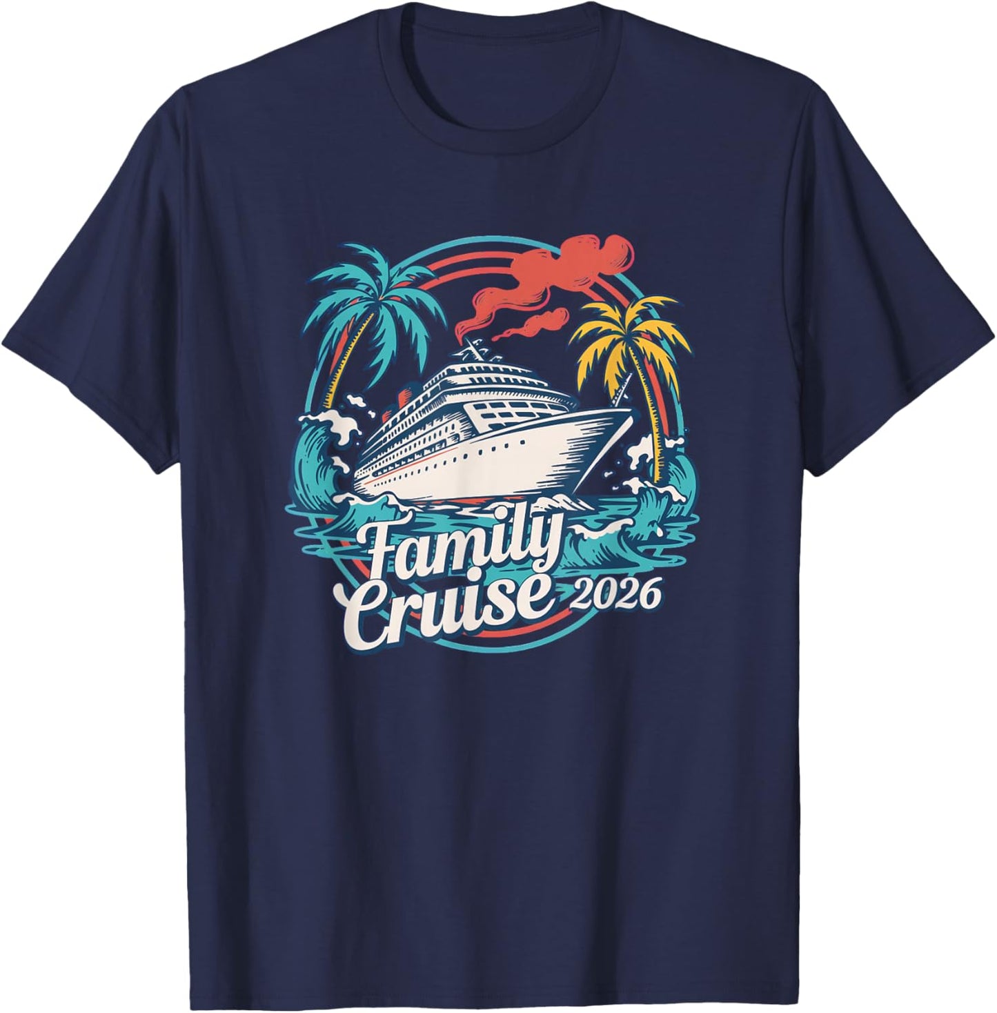 Family Cruise 2026 Summer Beach Vacation Family Matching T-Shirt - T-Shirt | Navy