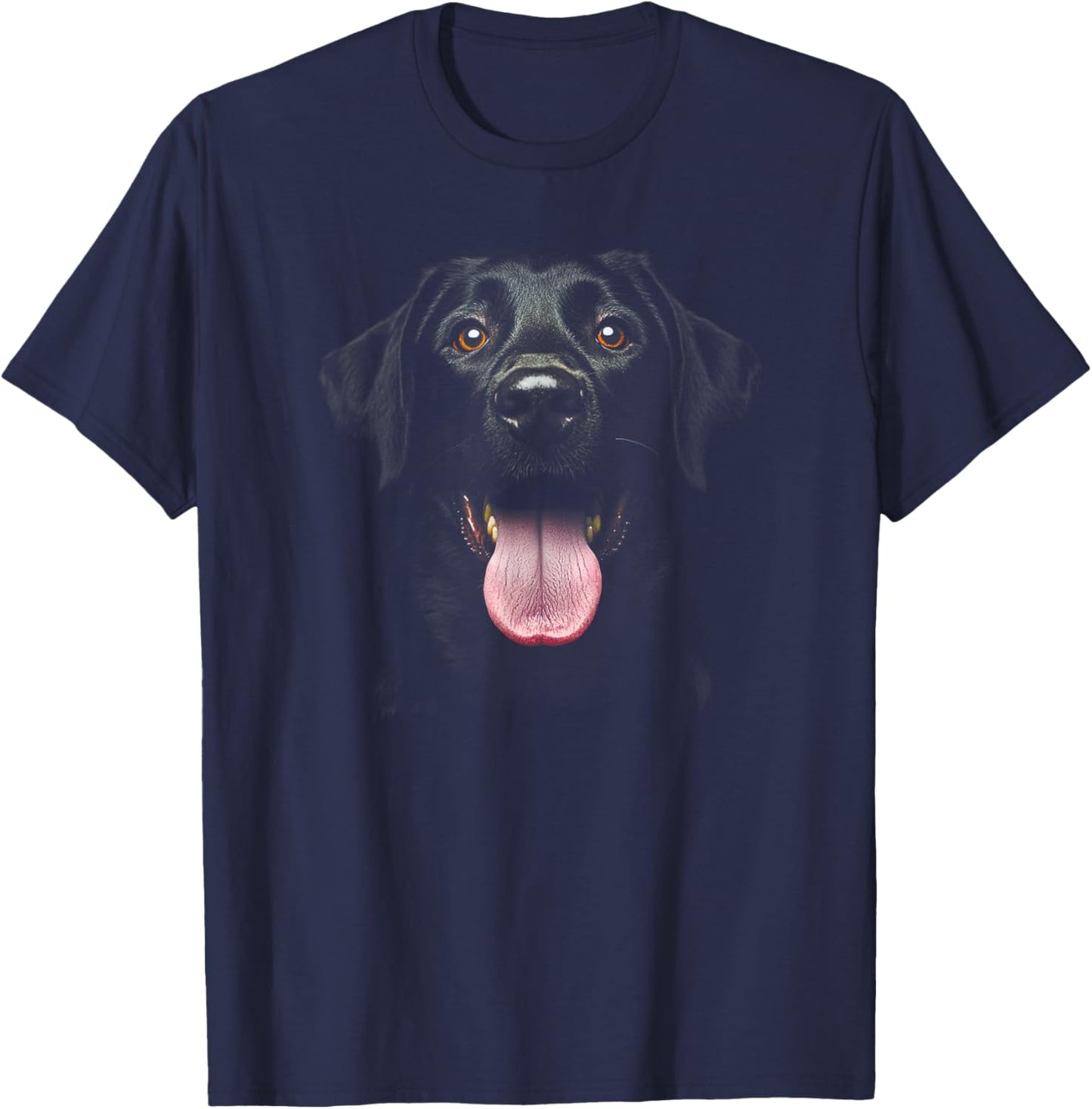 Cute Black Labrador Retriever Puppy Dog Face Lab T-Shirt - T-Shirt | Navy