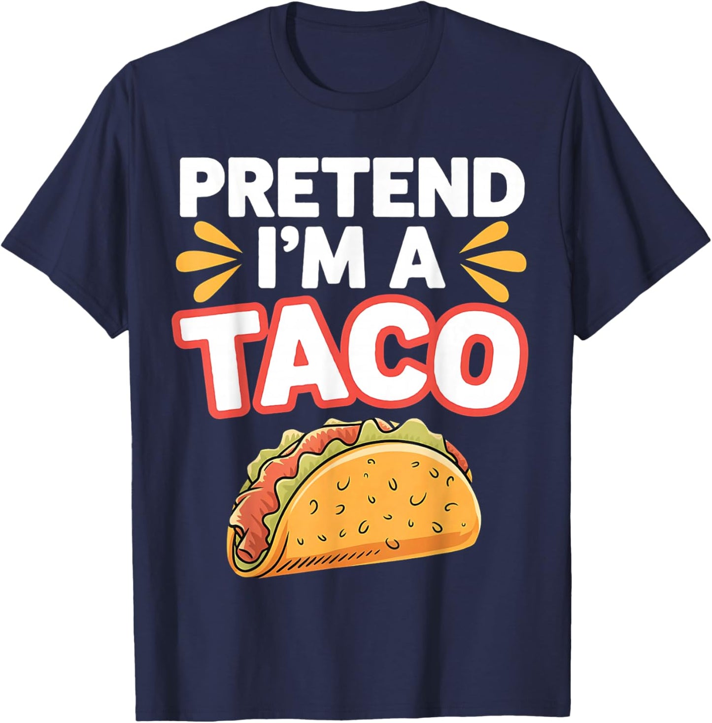 Pretend I'm a Taco Halloween Costume Kids Food Lovers T-Shirt - T-Shirt | Navy