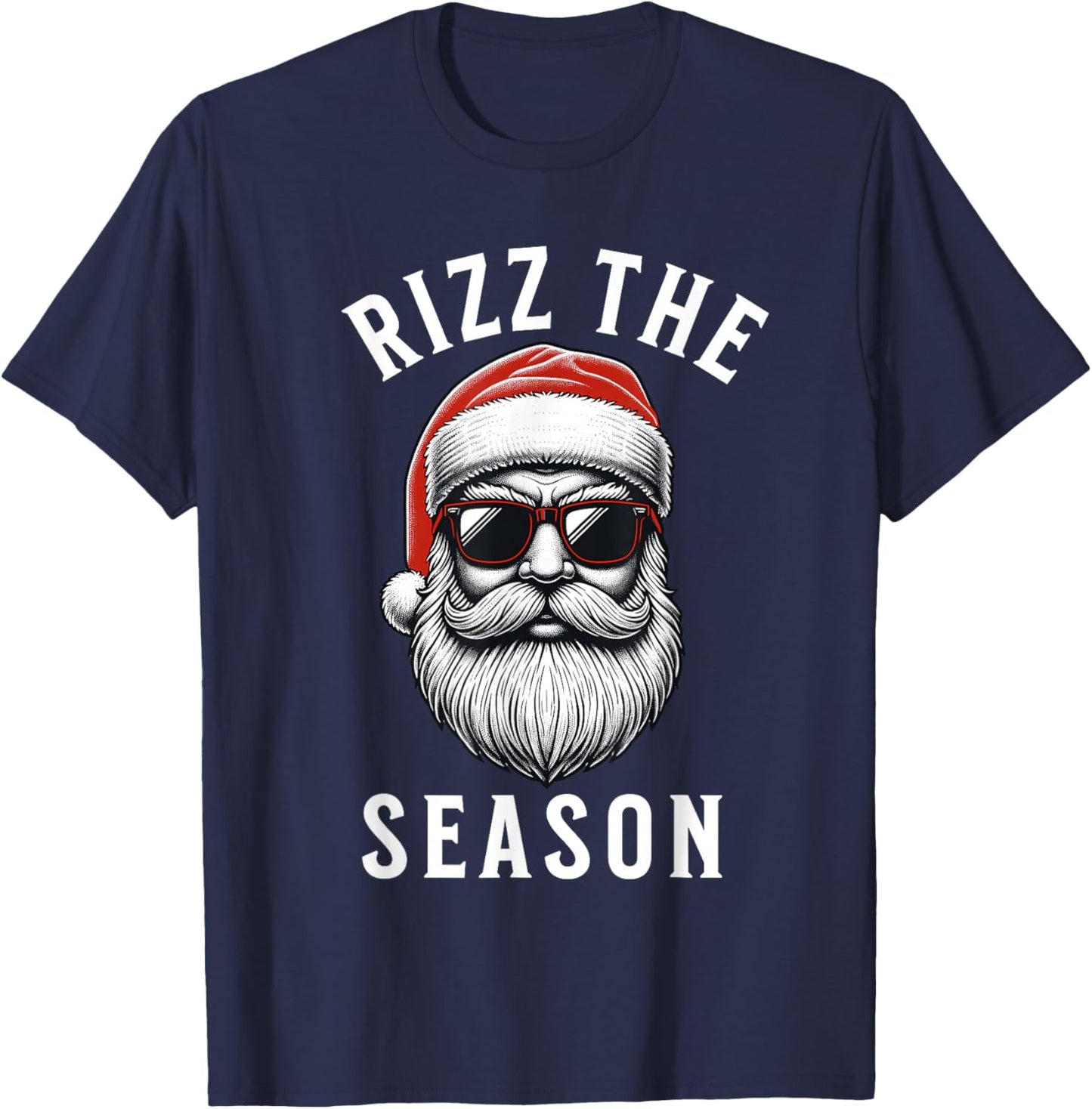 Rizz The Season Silly Christmas Funny Santa Men Teen Boys T-Shirt - T-Shirt | Navy