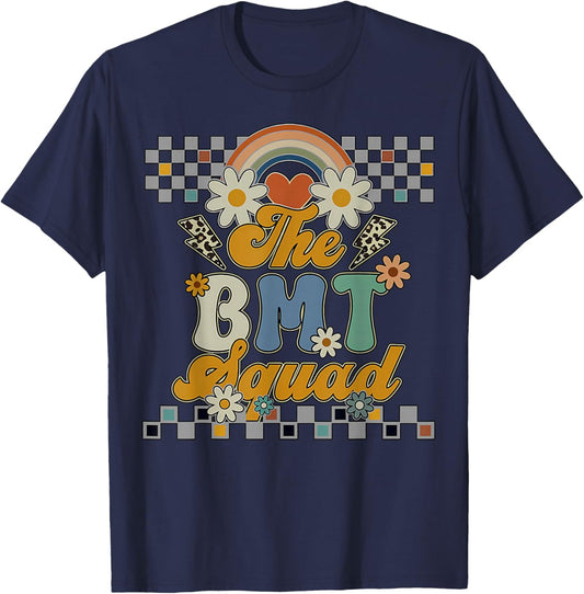 Groovy BMT Squad Bone Marrow Transplant Nurse RN Nursing T-Shirt - T-Shirt | Navy