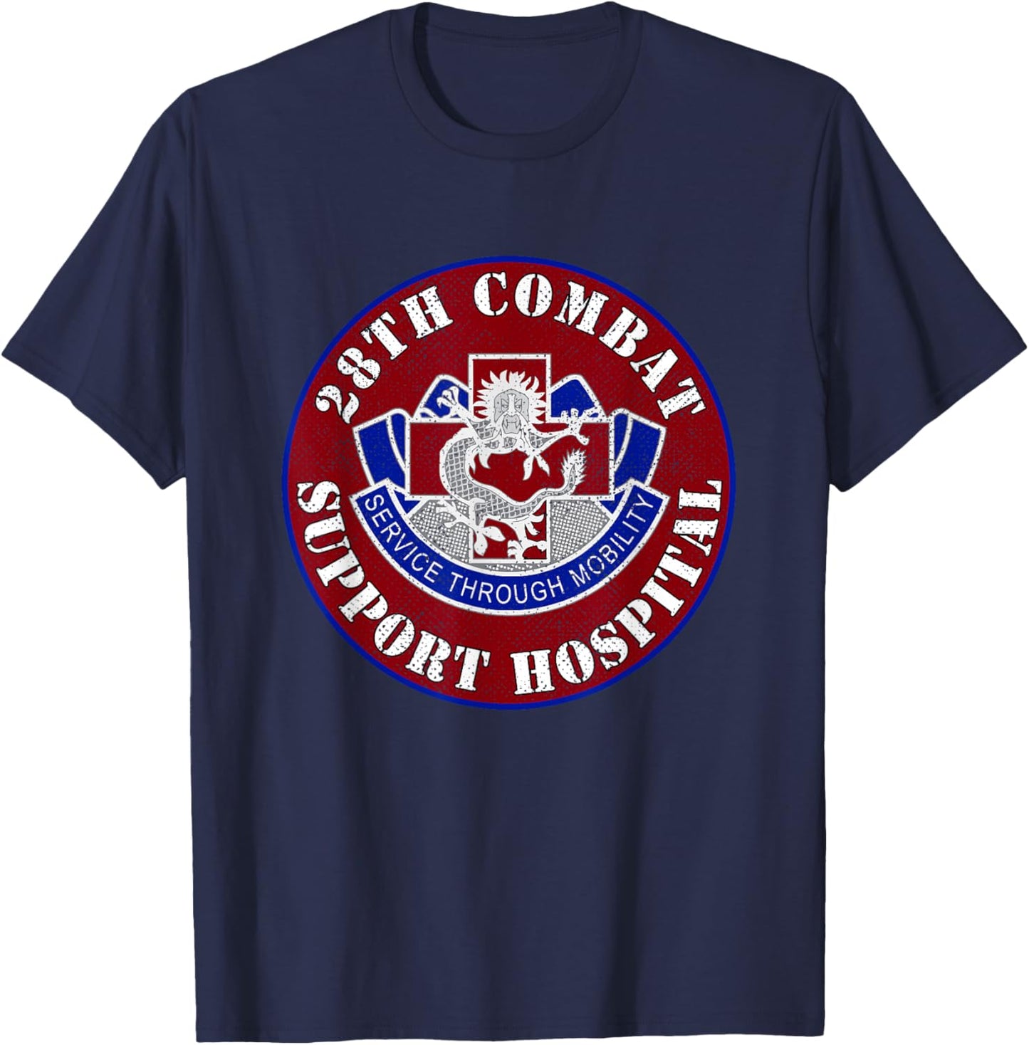 28th Combat Support Hospital Veterans Day Vintage Gifts T-Shirt - T-Shirt | Navy