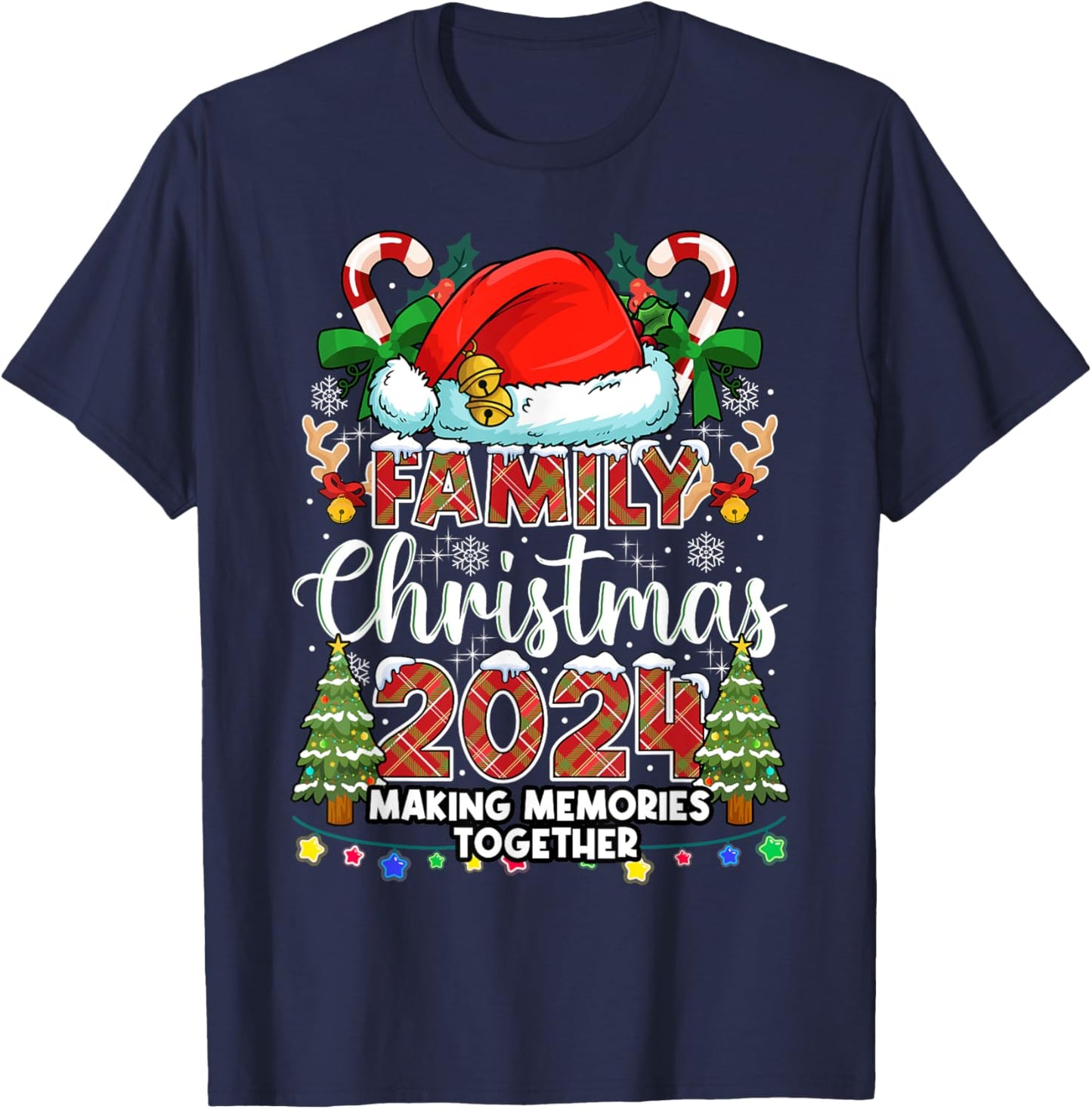 Family Christmas 2024 Matching Family Christmas Squad Xmas T-Shirt - T-Shirt | Navy