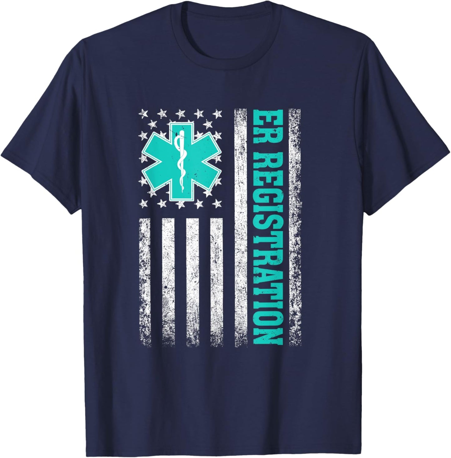 Emergency Room Registration Patient ER Registrar Nursing T-Shirt - T-Shirt | Navy