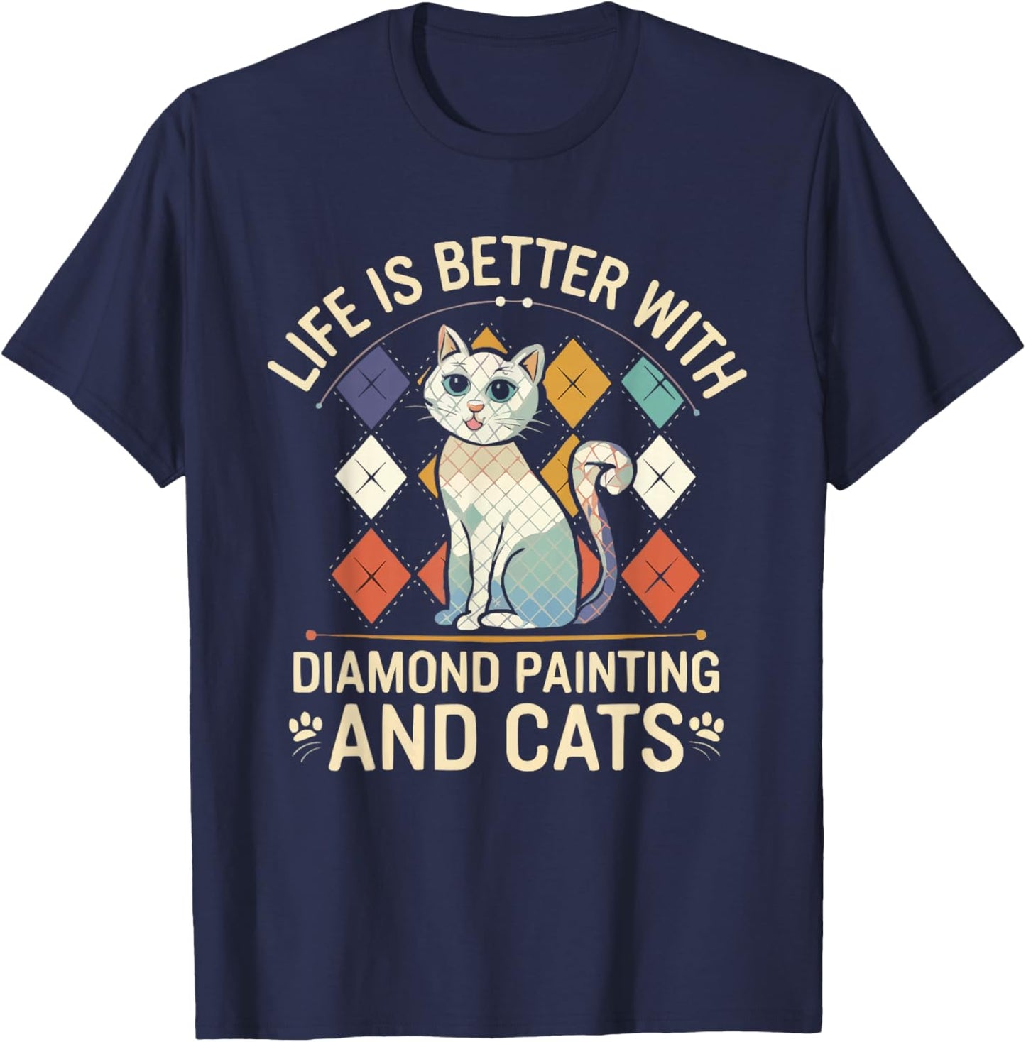 Diamond Painting Art Hobby Artistic Craft Diamond Painter T-Shirt - T-Shirt | Navy