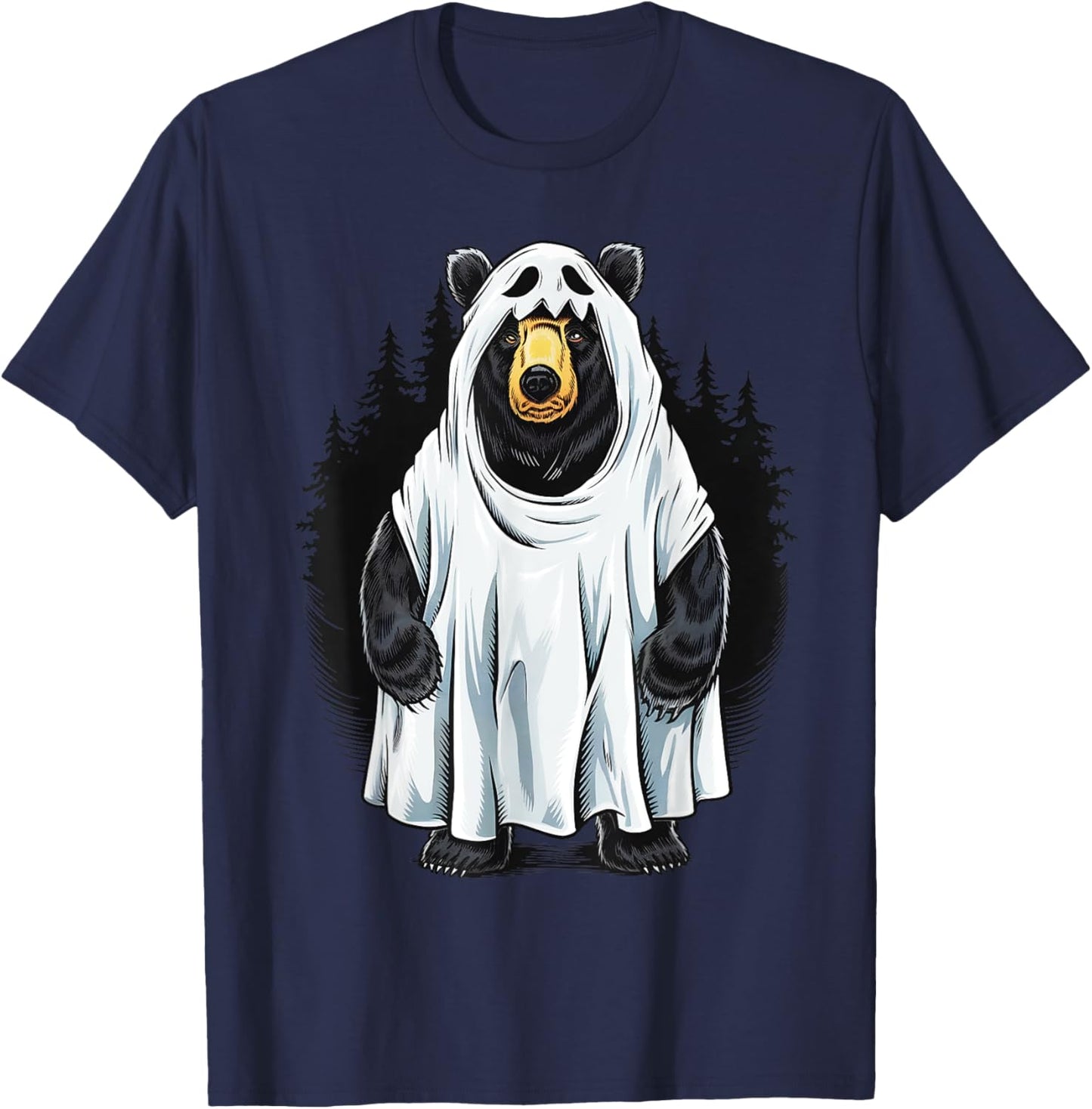 Funny Bear Cool Boo Ghost Halloween Costume Gifts T-Shirt - T-Shirt | Navy