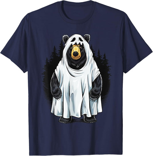 Funny Bear Cool Boo Ghost Halloween Costume Gifts T-Shirt - T-Shirt | Navy