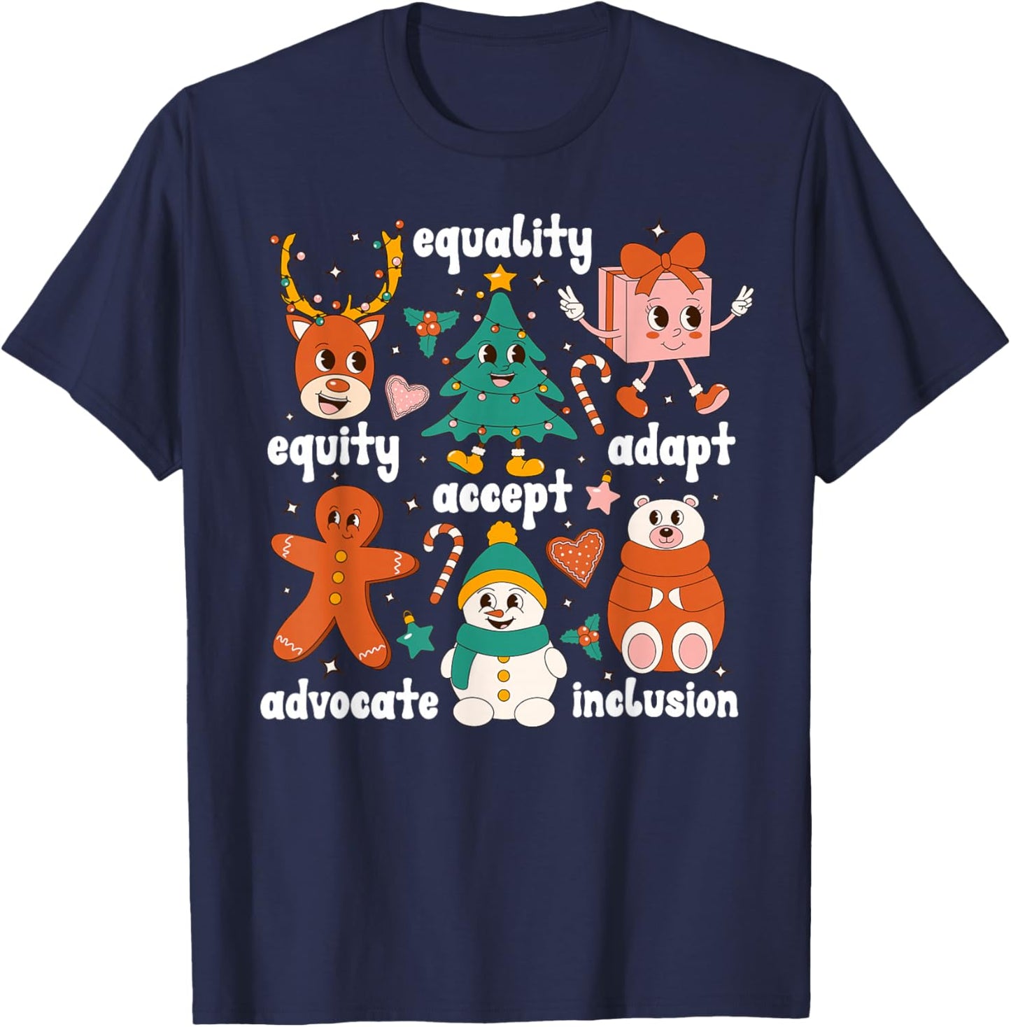 SPED Teacher Christmas Special Education Teacher Xmas Party T-Shirt - T-Shirt | Navy