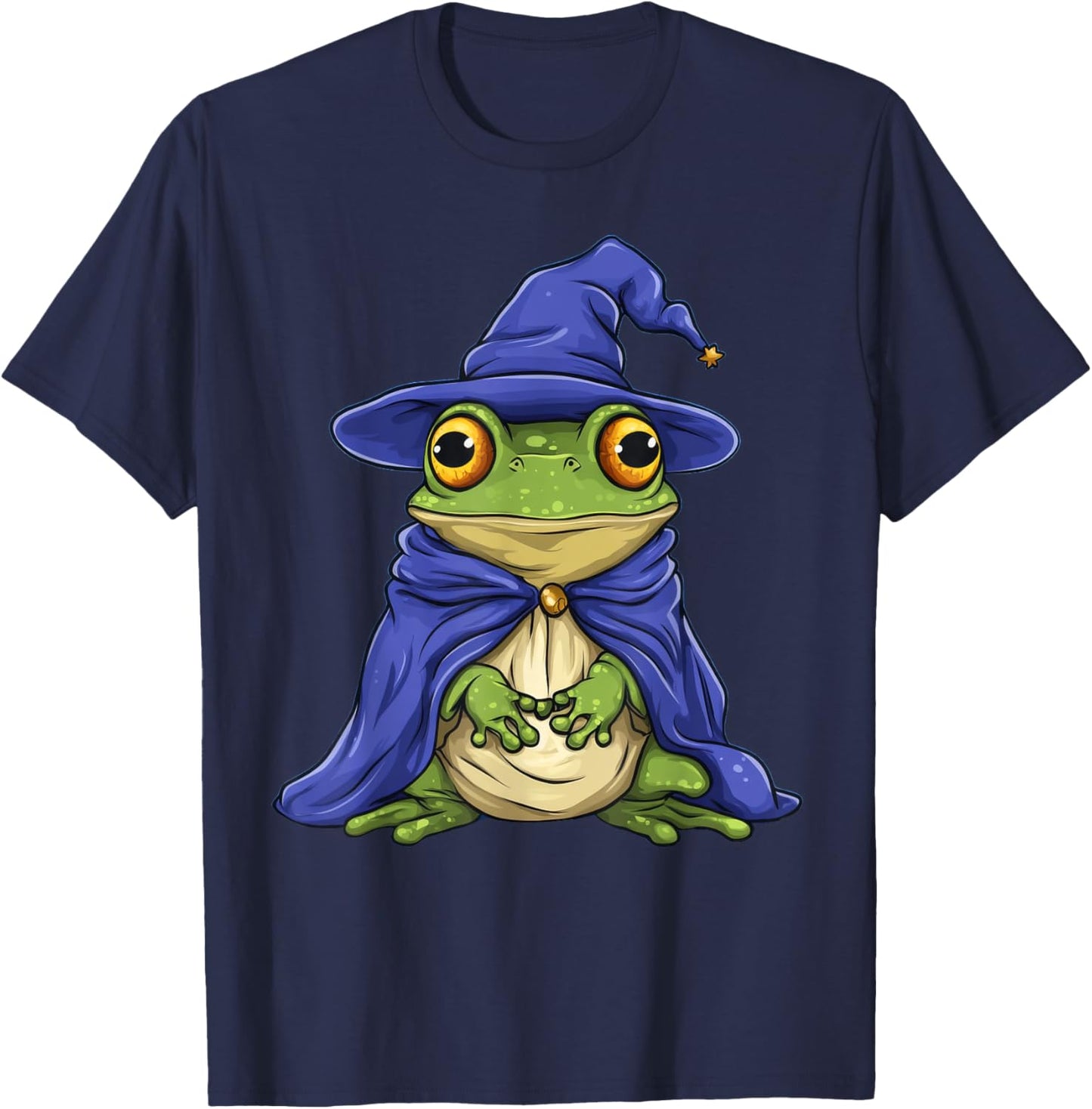 Frog Wizard Fantasy T-Shirt - T-Shirt | Navy