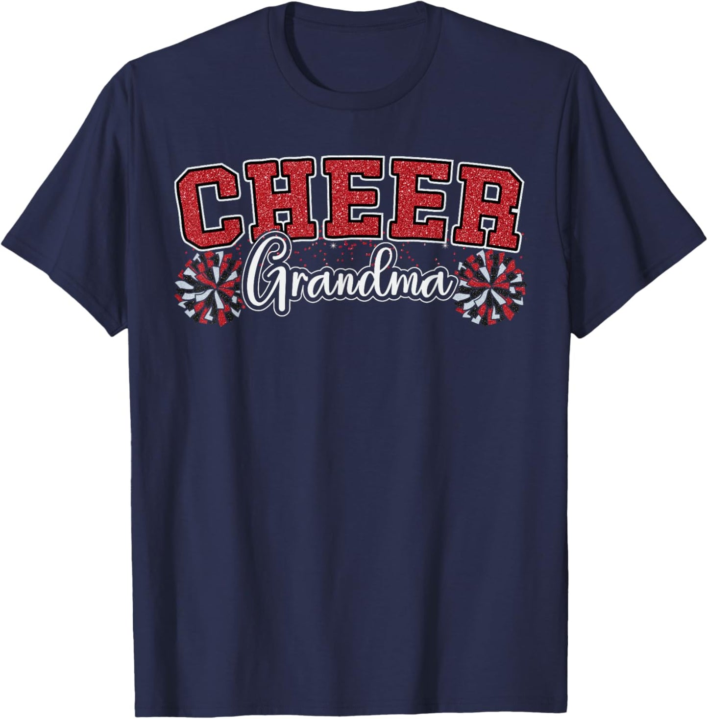 Cheer Grandma My Favorite Cheerleader Calls Me G-ma Red T-Shirt - T-Shirt | Navy