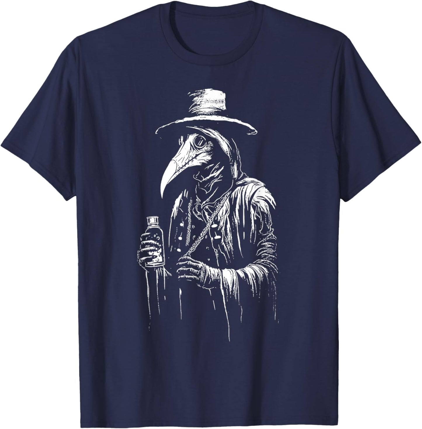 Plague Doctor Shirt Horror Death Occult Satanic Gothic T-Shirt - T-Shirt | Navy