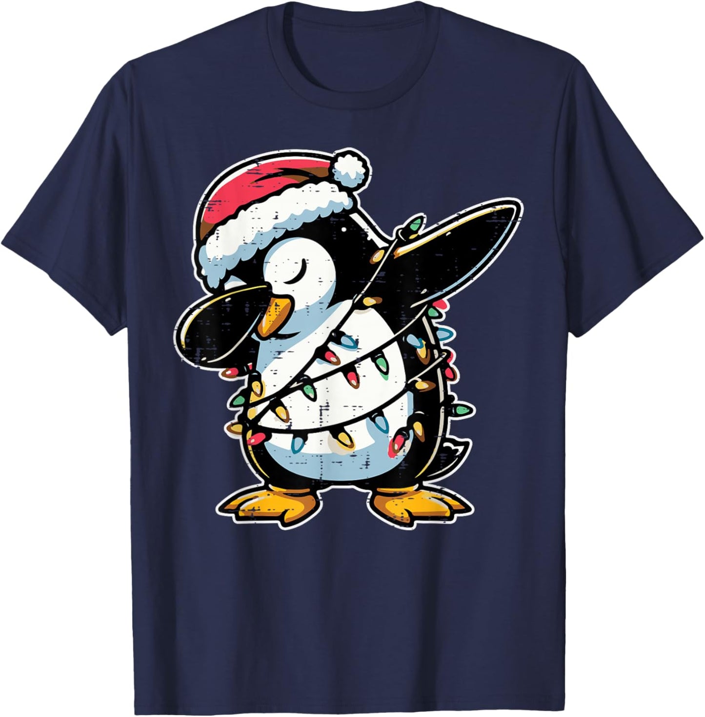 Christmas Penguin Dab Xmas Boys Girls Kids Toddler Youth T-Shirt - T-Shirt | Navy