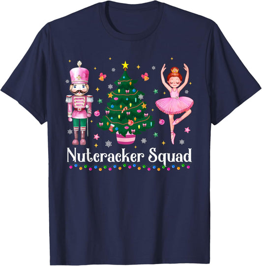 Christmas Nutcracker Squad Ballet Dance Women Kids Girls T-Shirt - T-Shirt | Navy
