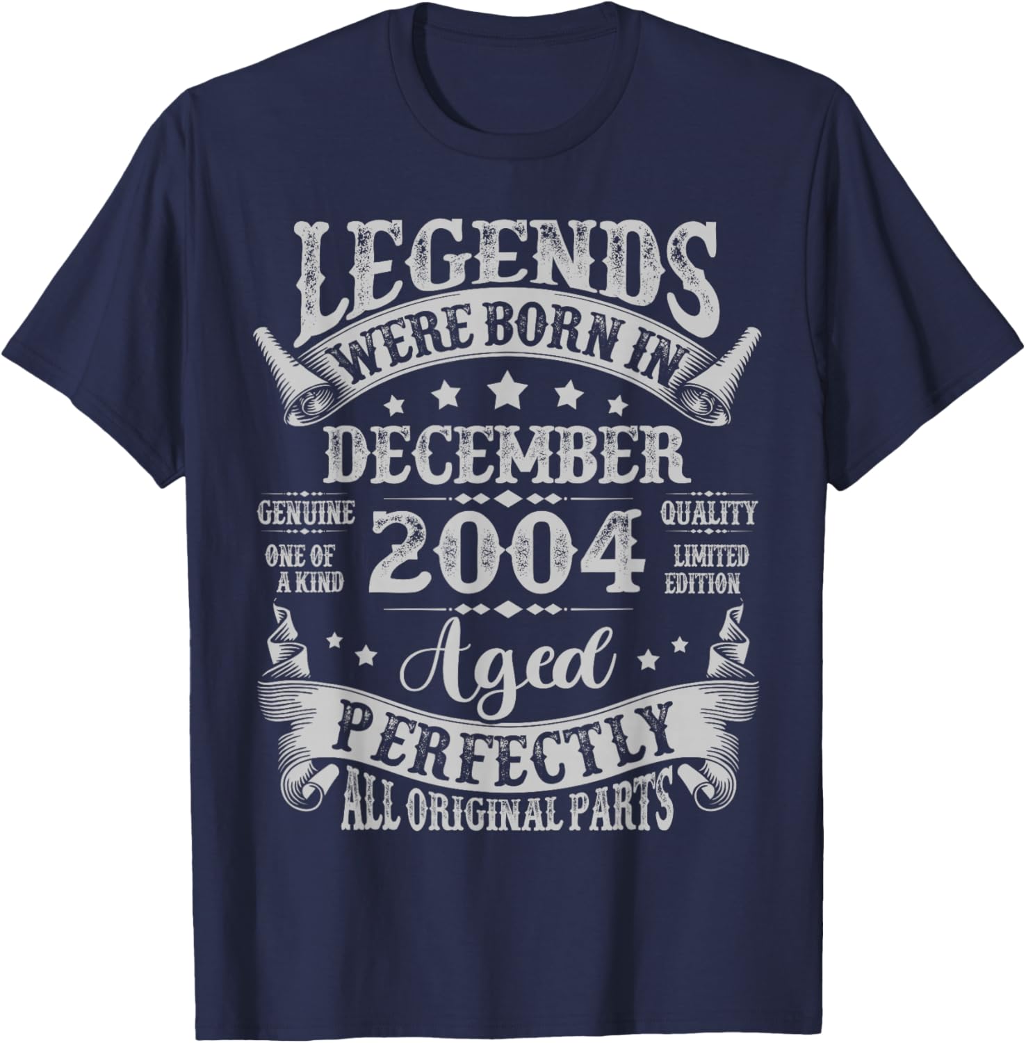 Legend Since December 2004 Vintage Retro 20th Birthday Boys T-Shirt - T-Shirt | Navy