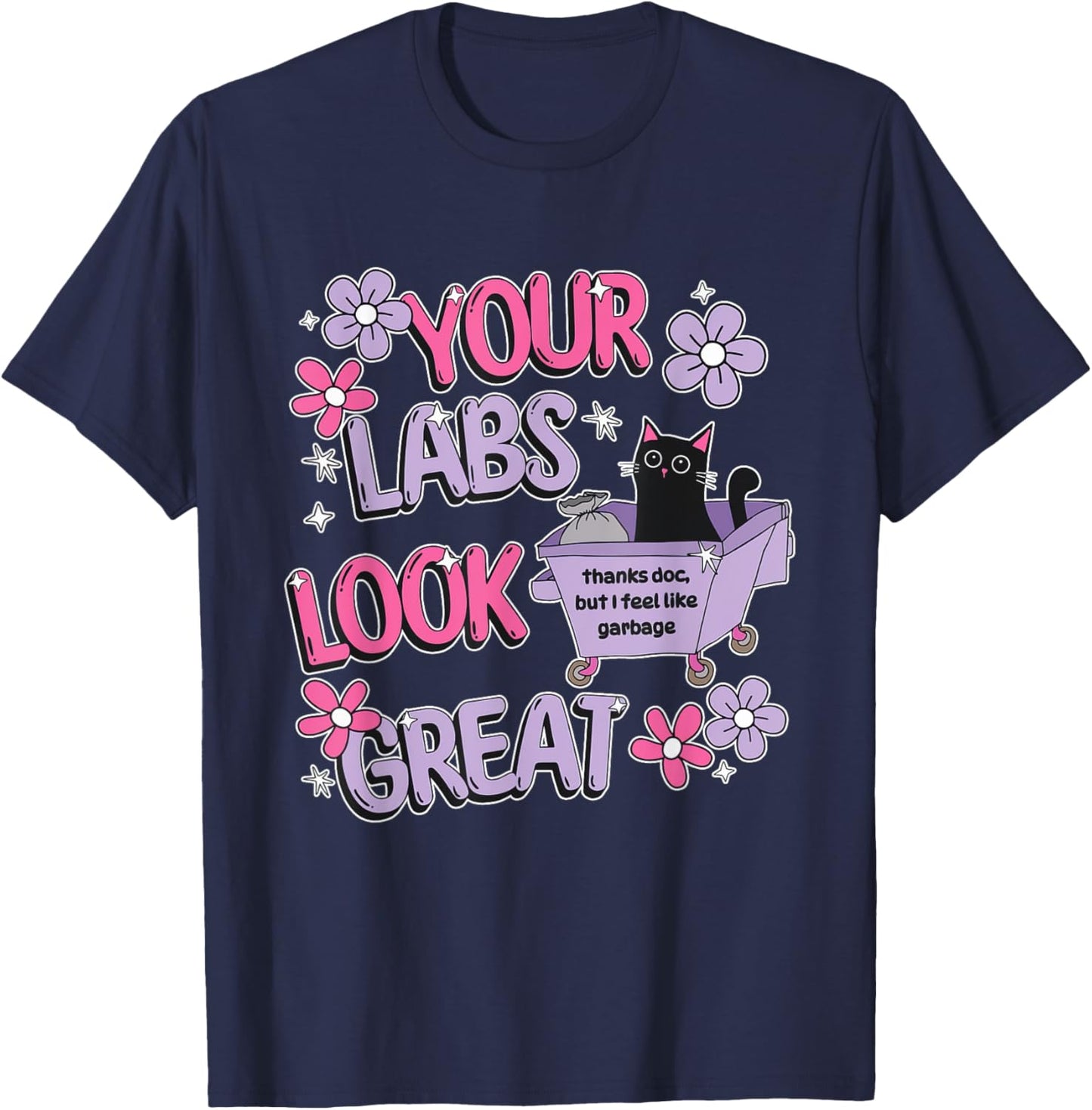 Your Labs Look Great Funny Apparel T-Shirt - T-Shirt | Navy