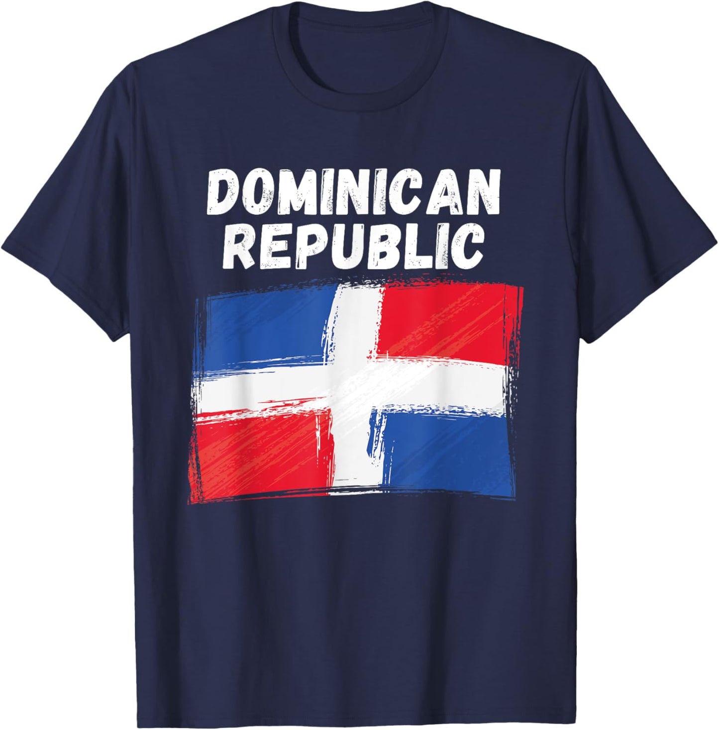 Dominican Republic Flag Grunge Vintage Dominican Flag T-Shirt - T-Shirt | Navy