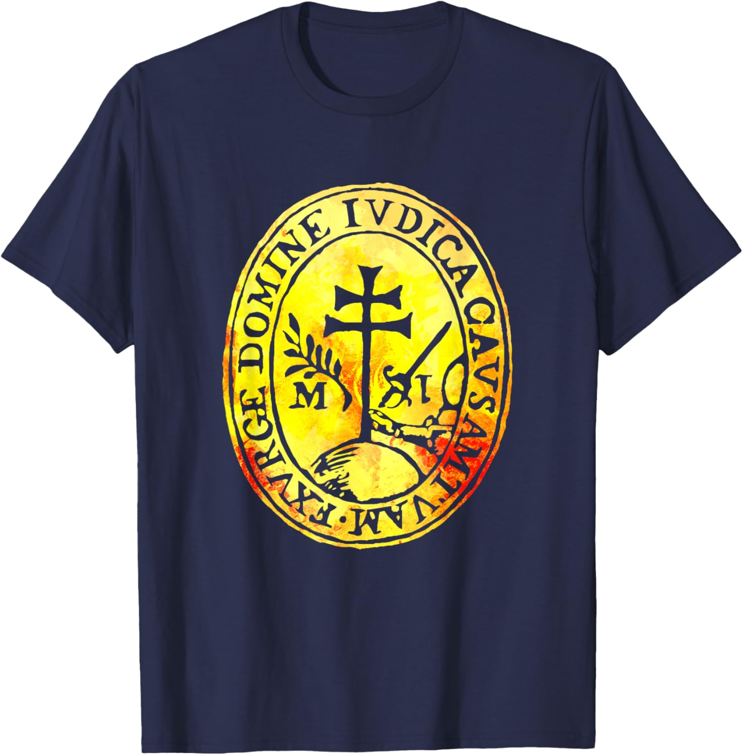 Spanish Inquisition Seal Catholic History Symbol T-Shirt - T-Shirt | Navy