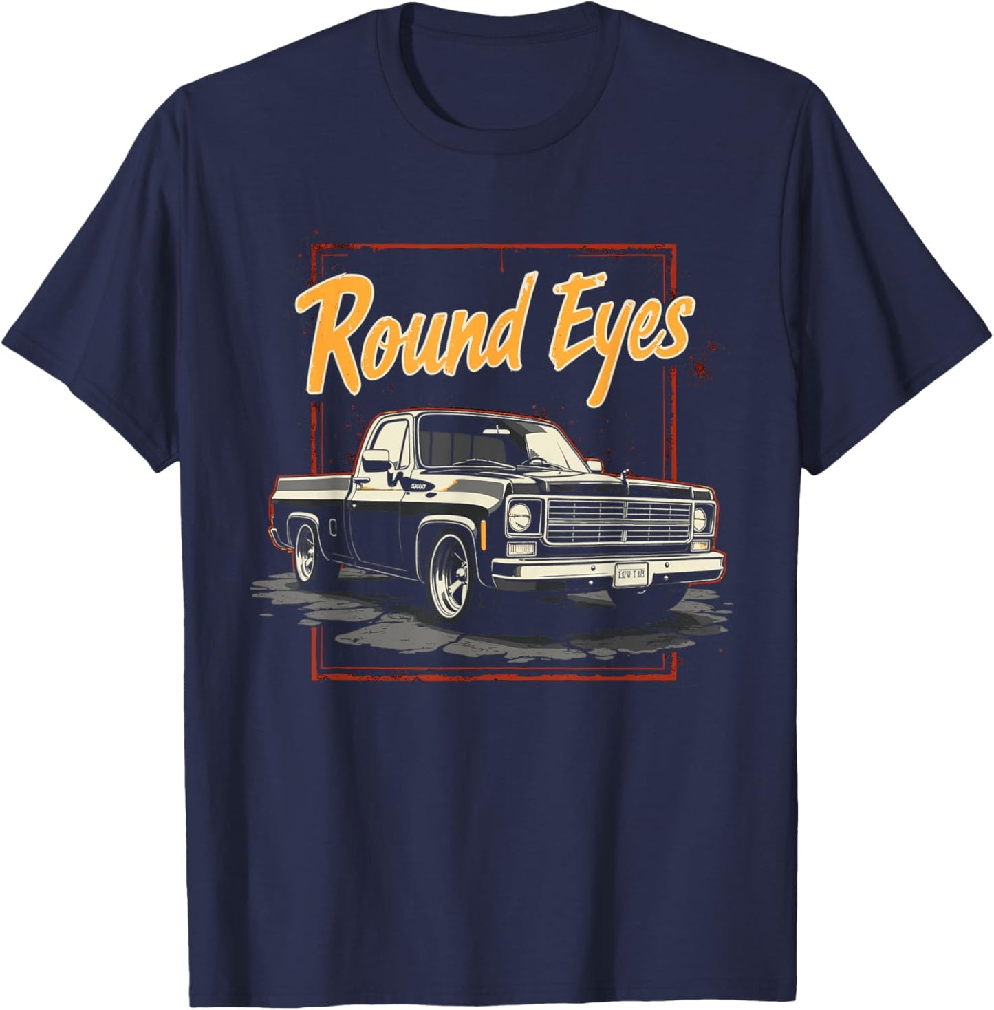 Squarebody Truck Retro Round Eyes C10/K10 Square body Truck T-Shirt - T-Shirt | Navy