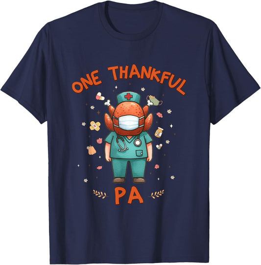 Funny Thanksgiving Scrub Turkey PA Holiday Nursing Women T-Shirt - T-Shirt | Navy