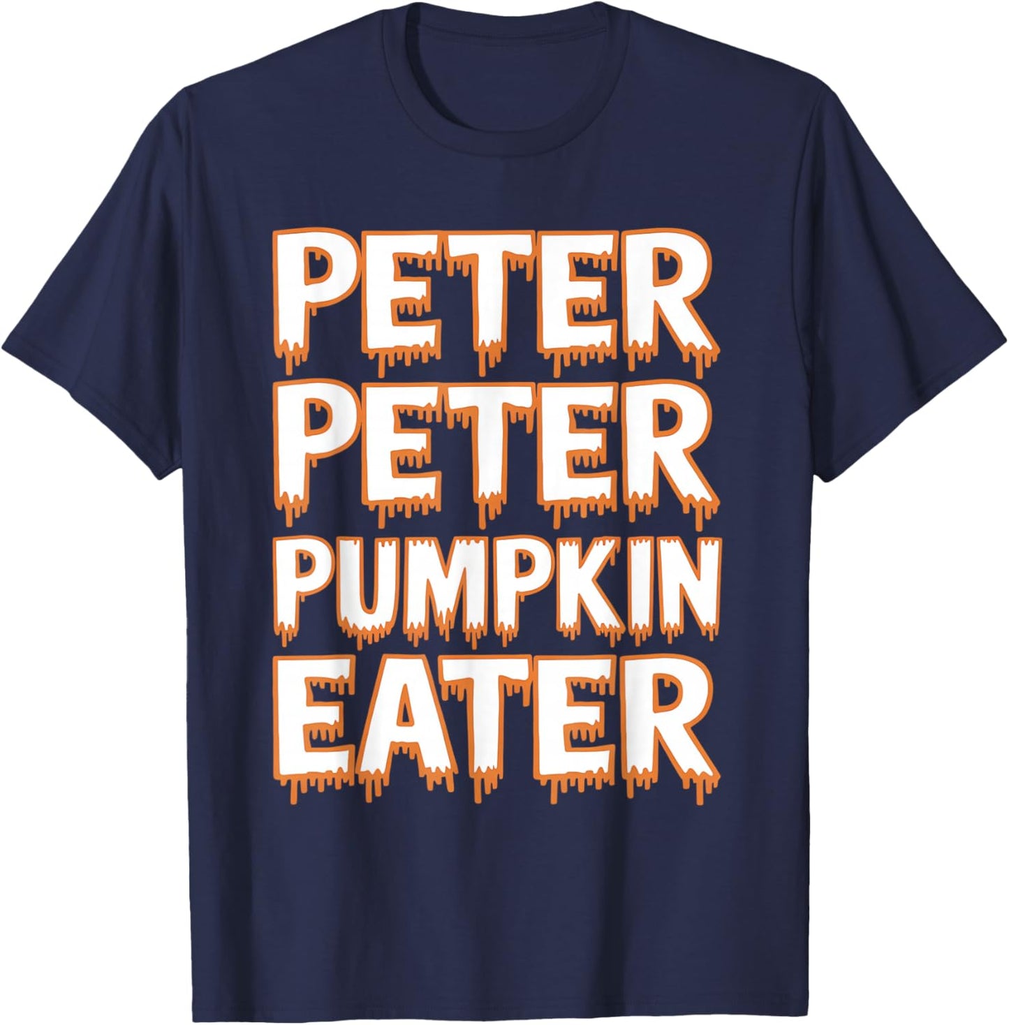Peter Pumpkin Eater Halloween Couples Trick T-Shirt - T-Shirt | Navy