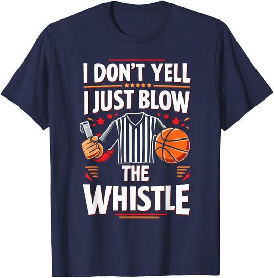 Basketball Referee Sports Basketball Game Official T-Shirt - T-Shirt | Navy