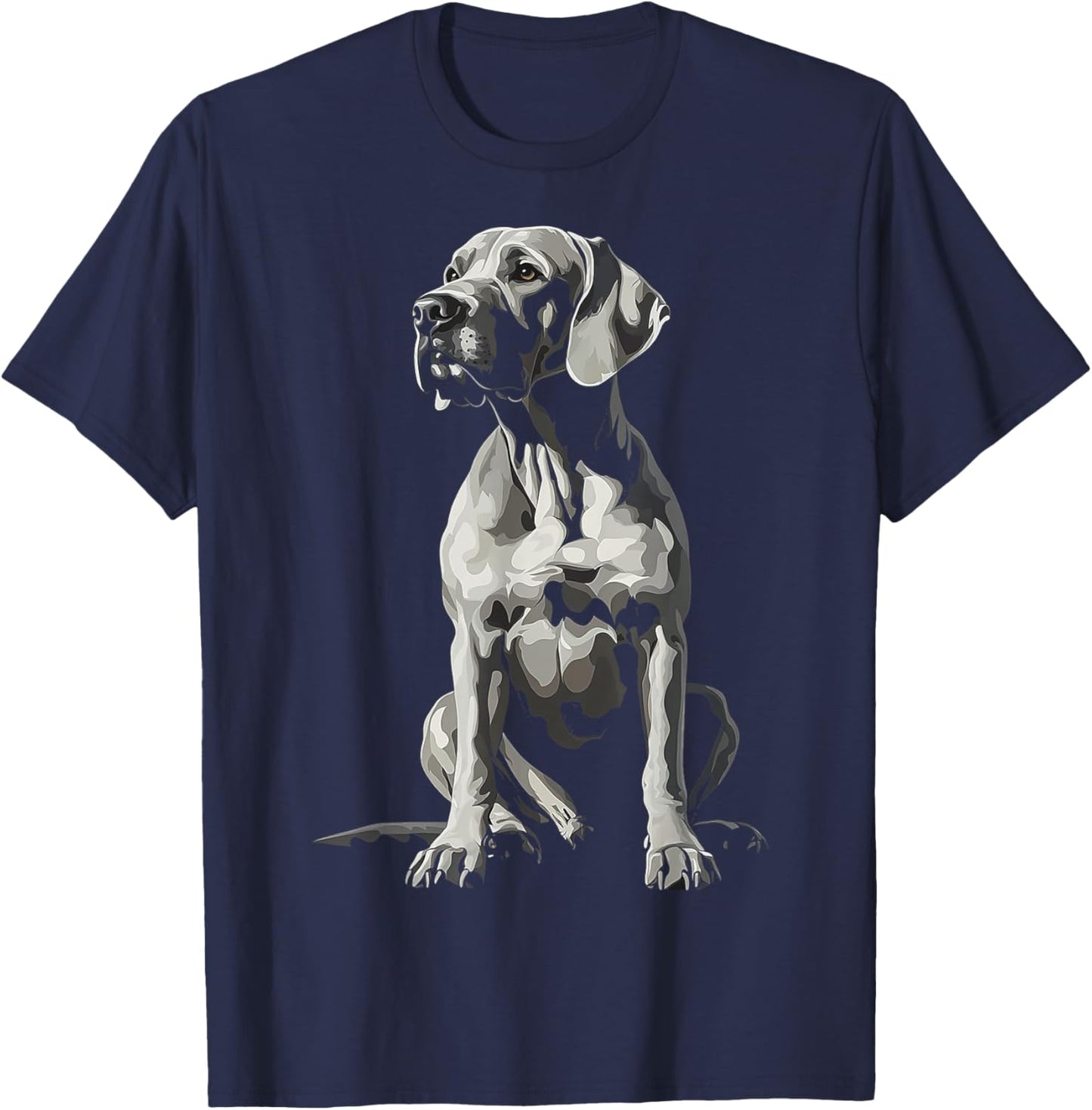 Great Dane Dog Graphic Pet Artwork Great Dane T-Shirt - T-Shirt | Navy