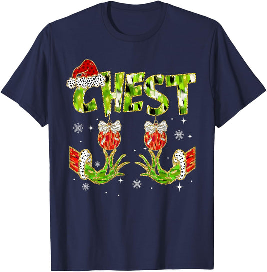 Chest Nuts Matching Chestnuts Funny Christmas Couples Women T-Shirt - T-Shirt | Navy