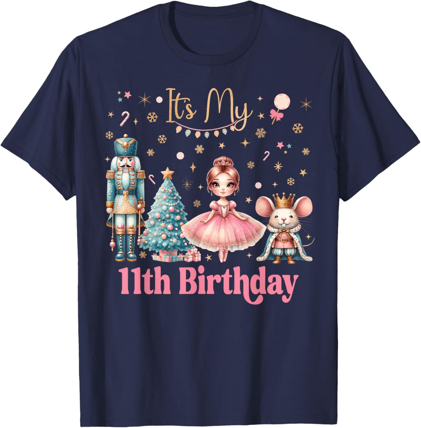 Nutcracker Birthday Girl Party Xmas Costume T-Shirt - T-Shirt | Navy