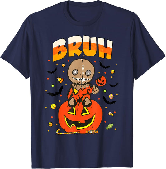 Trick or Treat Cute Sam Funny Bruh Halloween Costume 2024 T-Shirt - T-Shirt | Navy