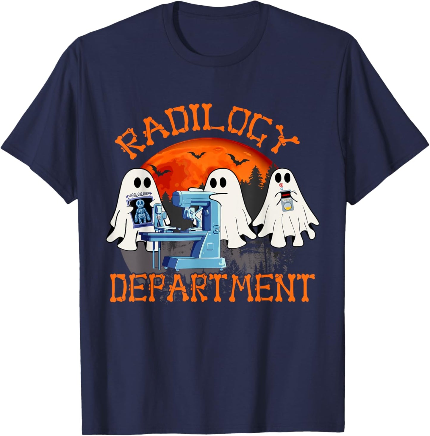 Radiology Department Halloween Shirt Radiology Technologist T-Shirt - T-Shirt | Navy