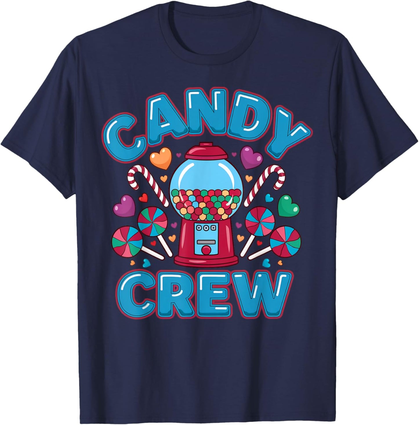 Candy Crew Sweetie Candy Squad Gumball Machine T-Shirt - T-Shirt | Navy