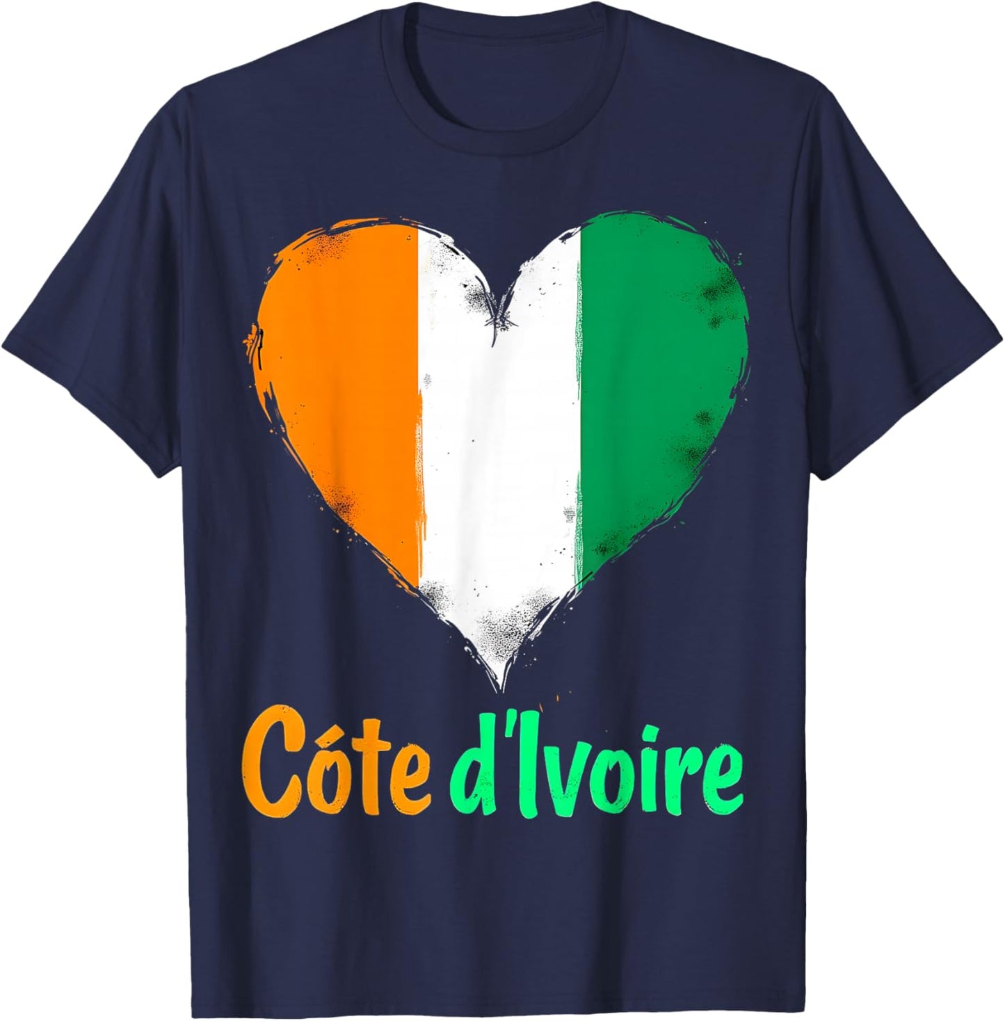 Ivory Coast Cote d'Ivoire Flag T-Shirt - T-Shirt | Navy