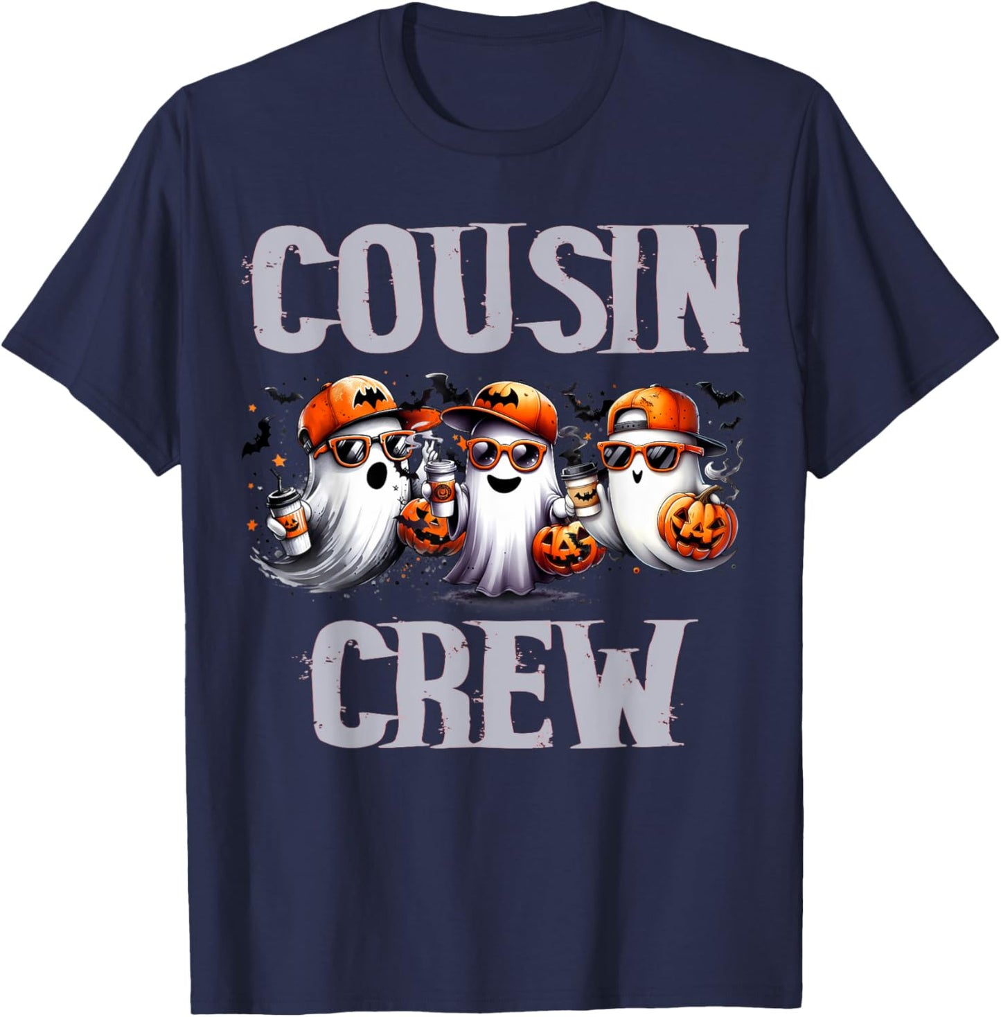 Halloween Cousin Crew Boo Ghost Kid Girl Boy Toddler Funny T-Shirt - T-Shirt | Navy