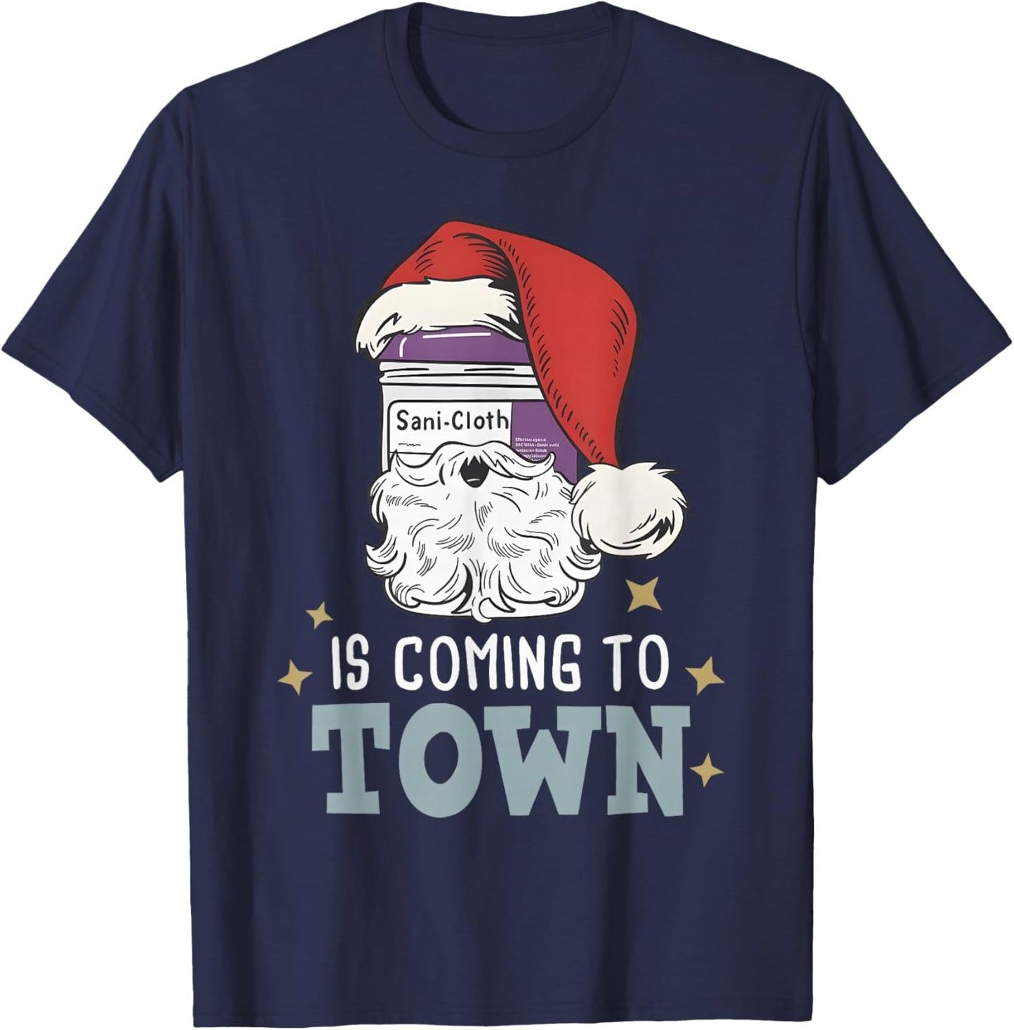 Funny Nurse Christmas Rn Tech Medical Assistant Holiday T-Shirt - T-Shirt | Navy