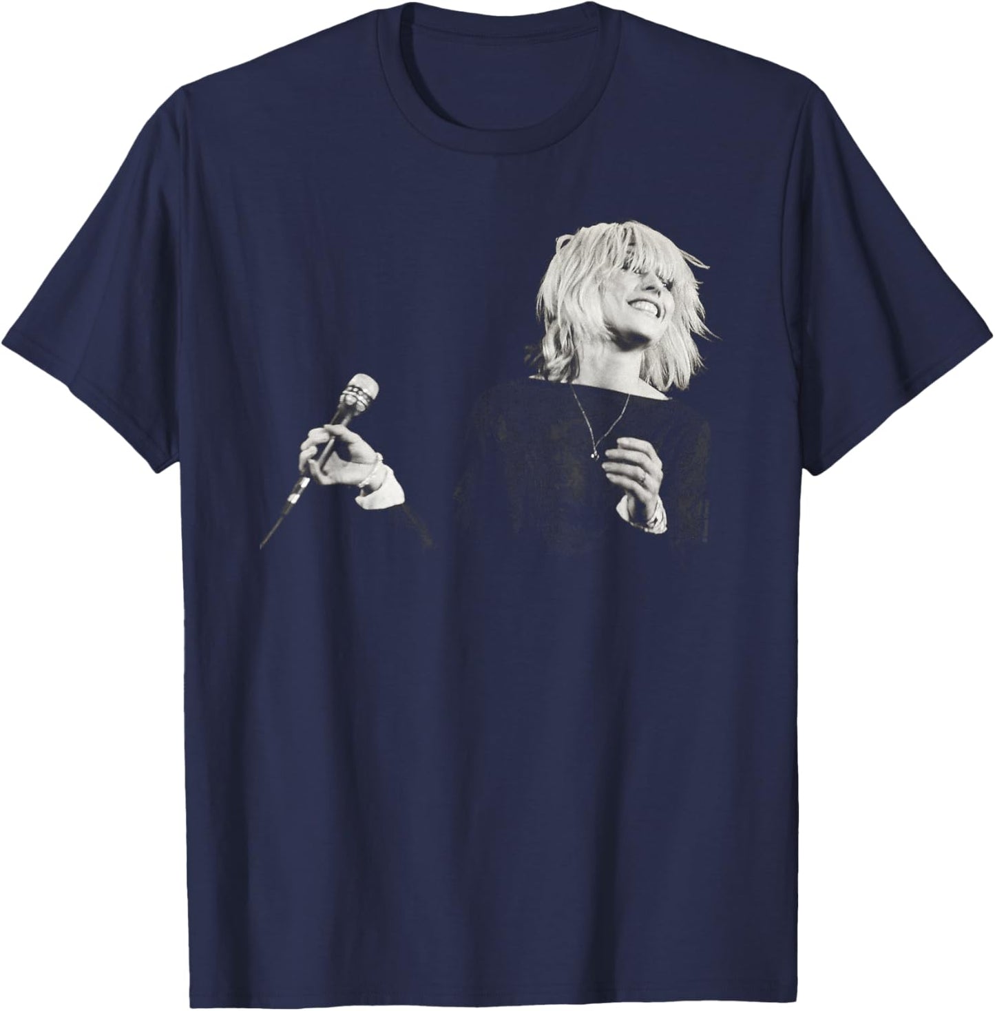 Blondie Debbie Harry Live Smile By Simon Fowler T-Shirt - T-Shirt | Navy