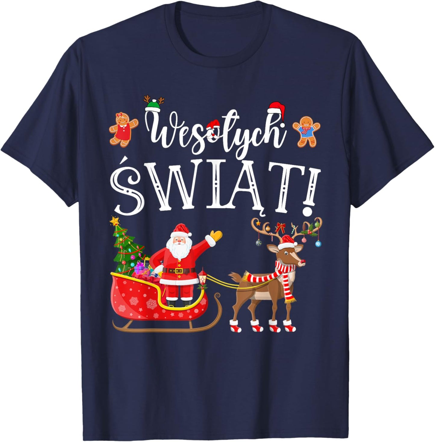 Poland Wigilia Polish Christmas / Wesolych Swiat T-Shirt - T-Shirt | Navy