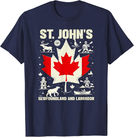 St. John's Newfoundland And Labrador Canada Travel Vacation T-Shirt - T-Shirt | Navy