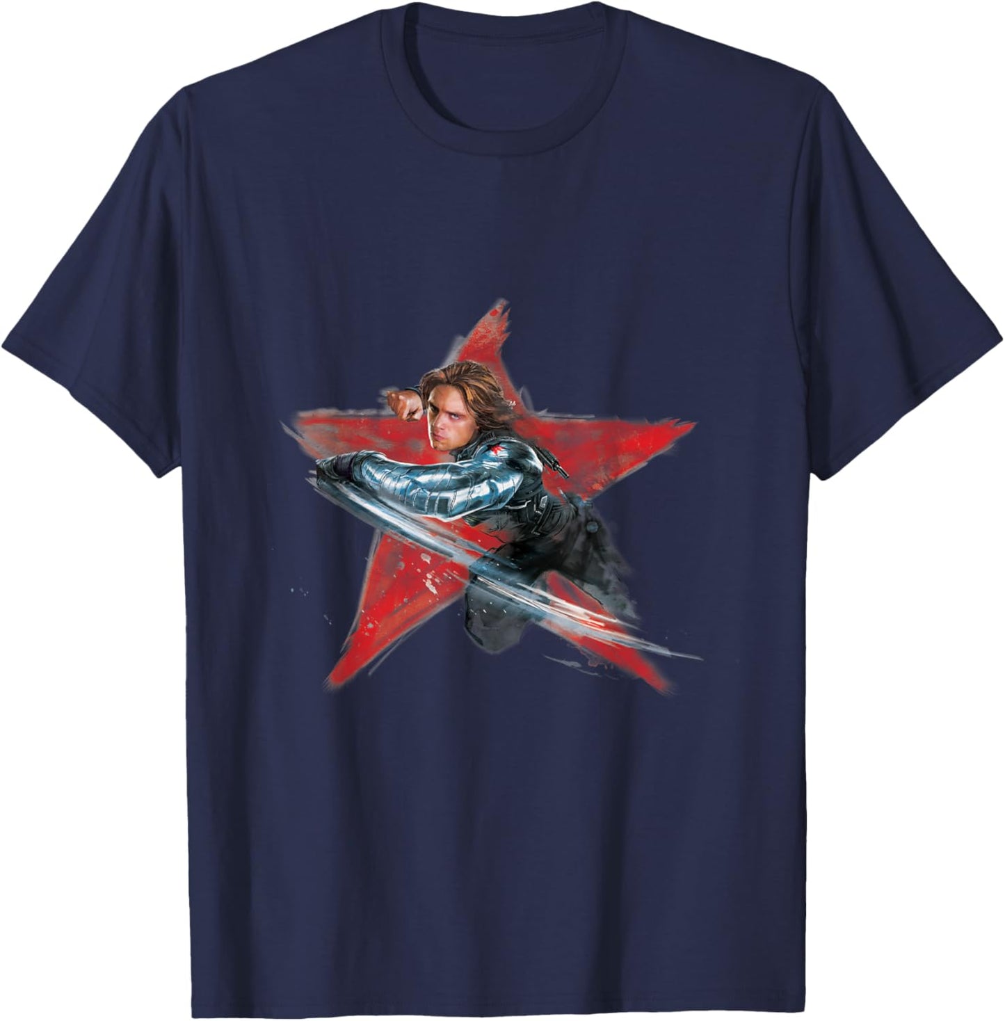 Marvel Avengers Bucky Barnes Winter Soldier T-Shirt - T-Shirt | Navy