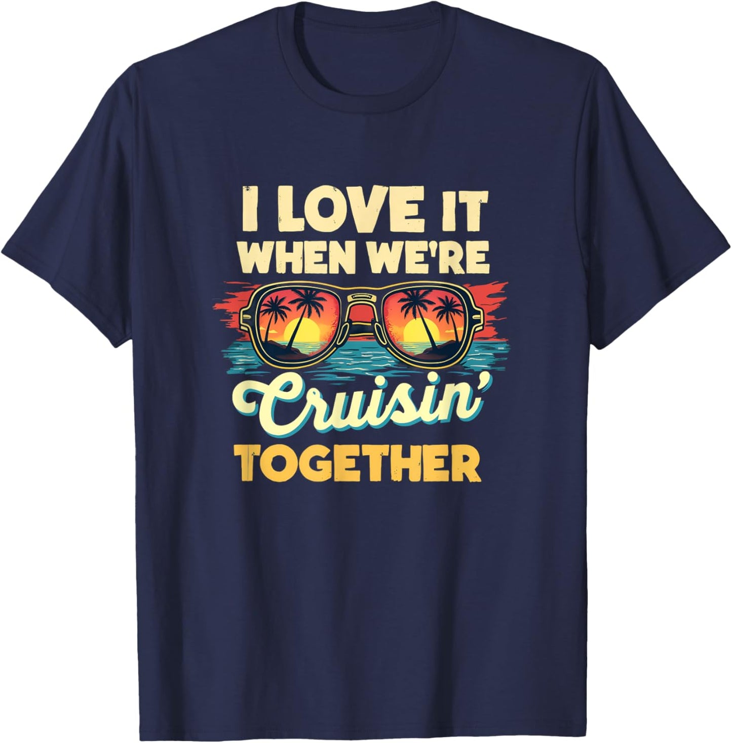 Retro 2025 Cruise Vacation Buddies Couples Girl 0CAQOR T-Shirt - T-Shirt | Navy