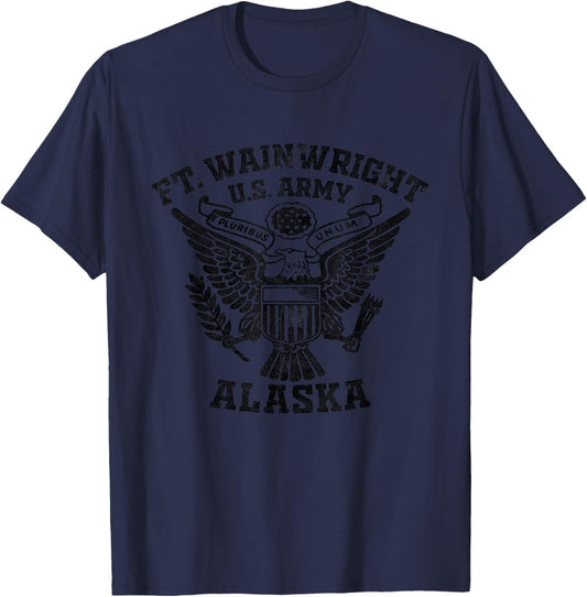 Fort Wainwright US Military Base Alaska AK Ft Wainwright T-Shirt - T-Shirt | Navy
