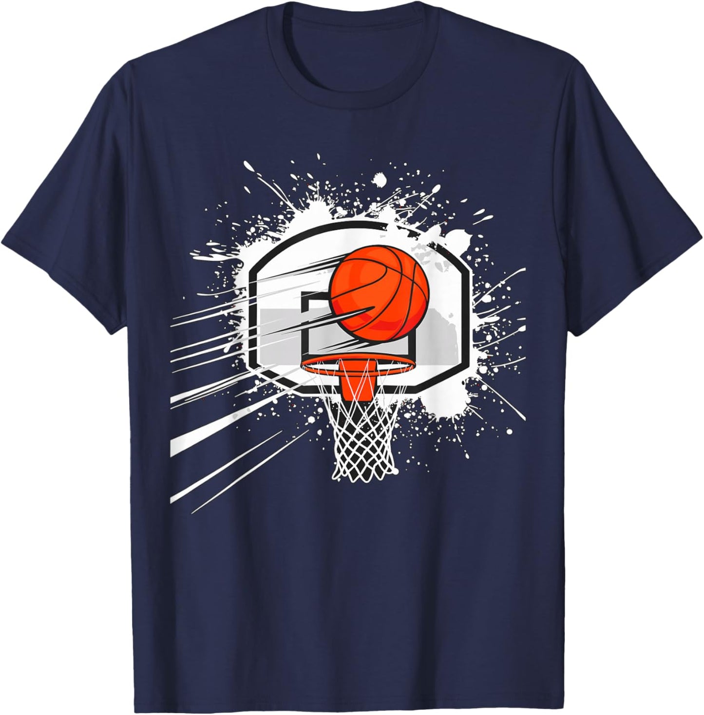 Basketball Hoop T-Shirt - T-Shirt | Navy