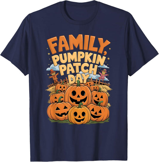 Matching Family Adventure Fun Family Pumpkin Patch Day T-Shirt - T-Shirt | Navy