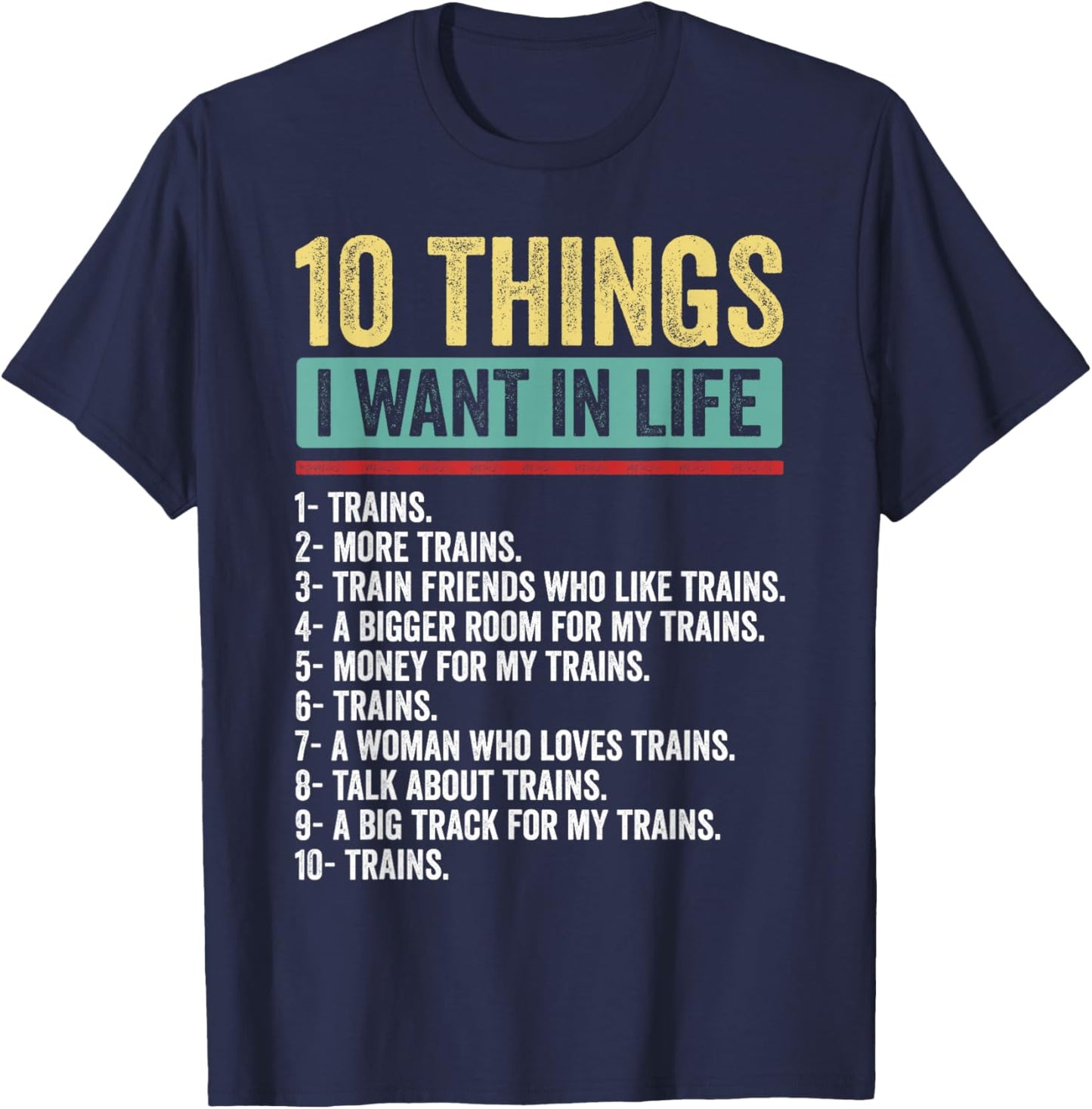 Funny Train Design Women Boys Railroad Train Lovers T-Shirt - T-Shirt | Navy