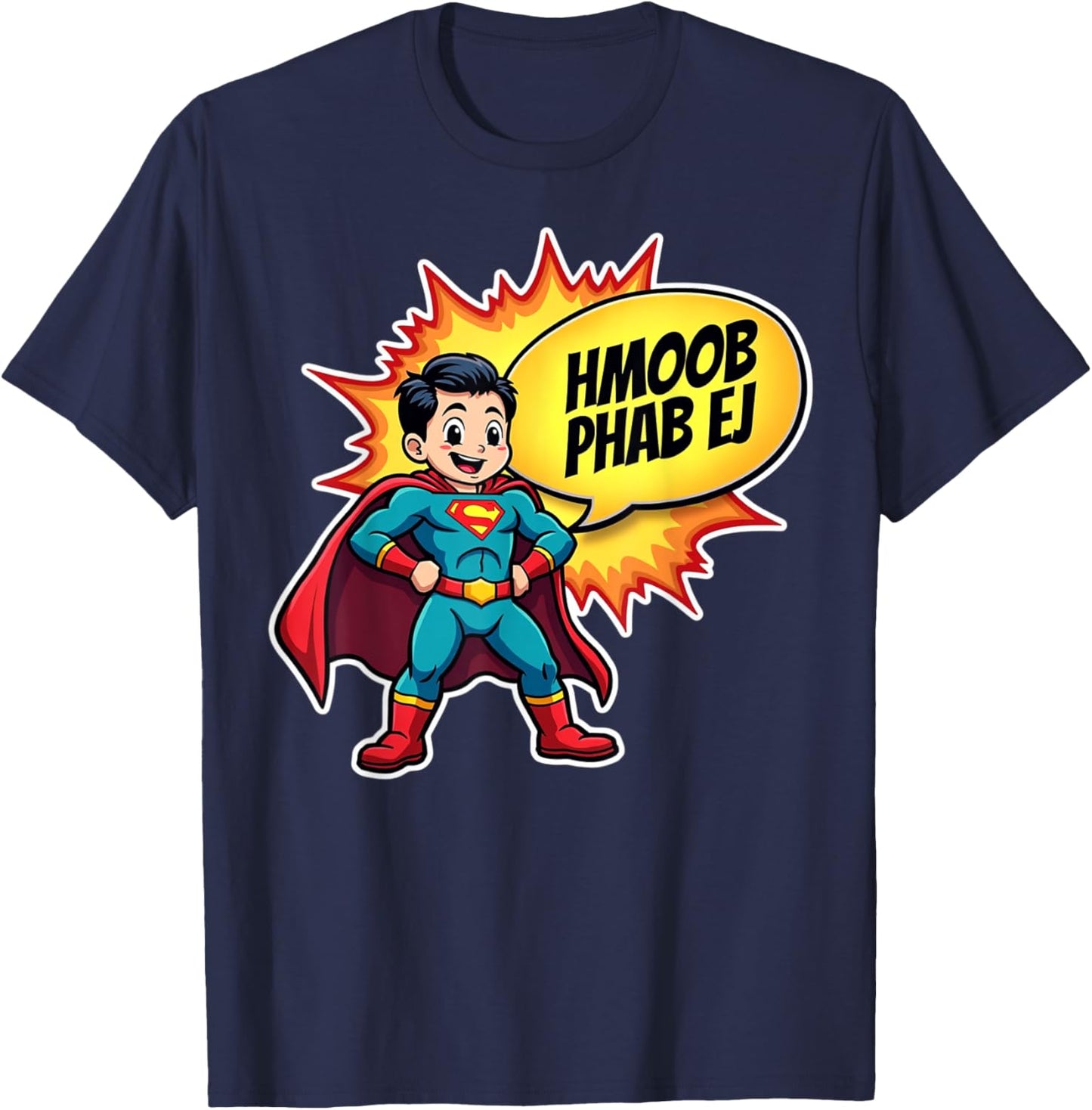 Hmong Phab Ej - Hmong Hero T-Shirt - T-Shirt | Navy