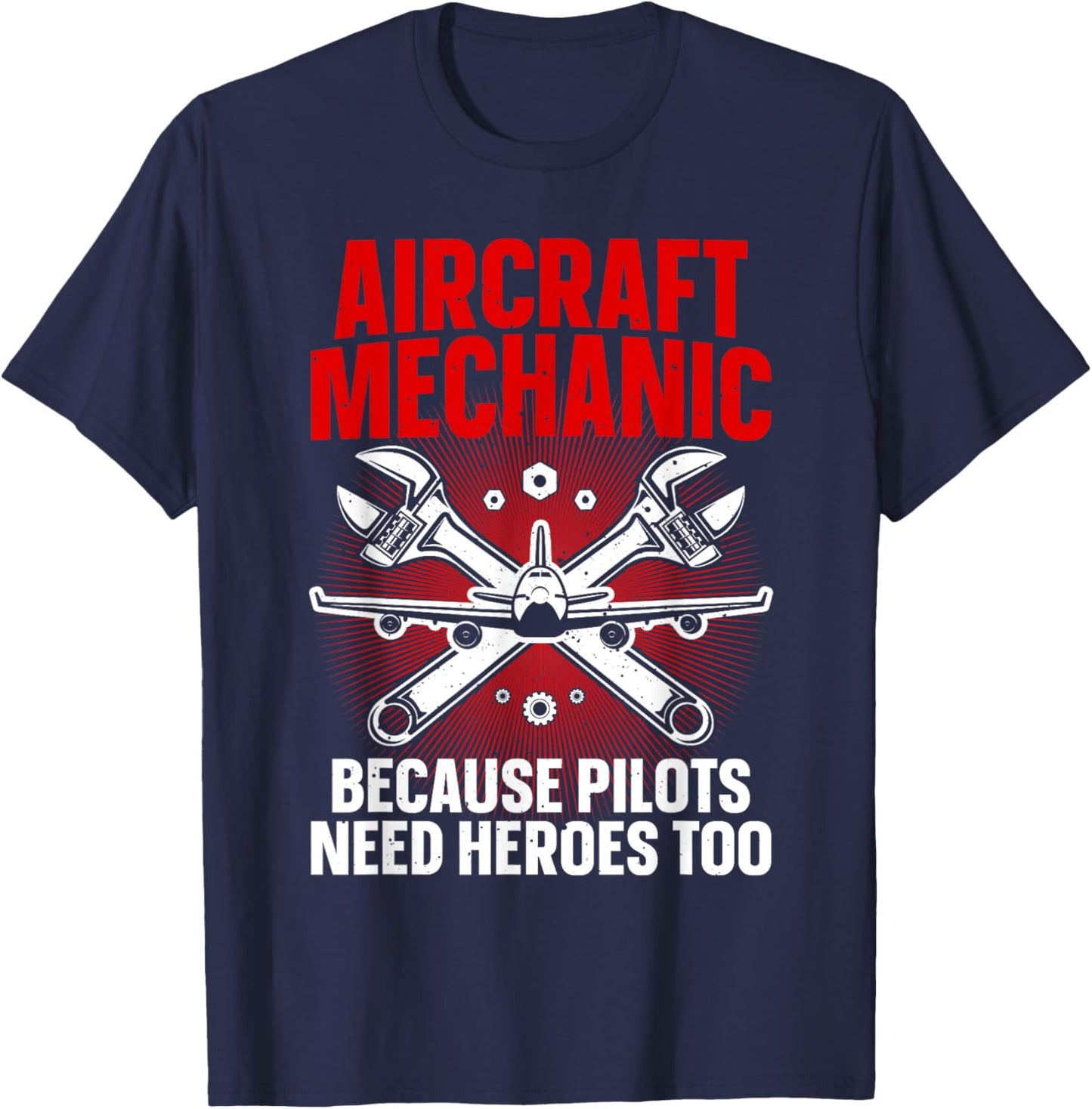 Cool Aircraft Mechanic Art Women Aviation Mechanic T-Shirt - T-Shirt | Navy