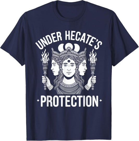 Hecate Moon Goddess Greek Goddess Greek Mythology T-Shirt - T-Shirt | Navy