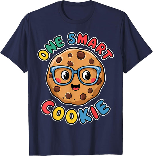 One Smart Cookie Funny Chocolate Chip Cookie T-Shirt - T-Shirt | Navy