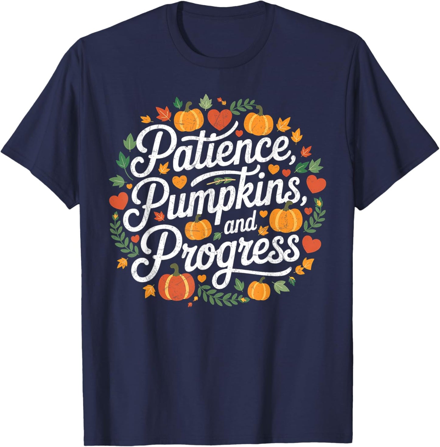 Fall Special Education Teacher Pumpkin Autumn Halloween T-Shirt - T-Shirt | Navy