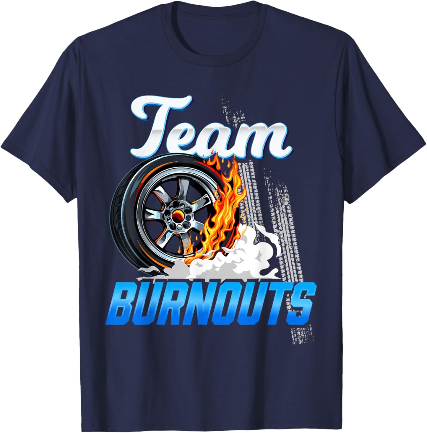 Burnouts Or Bows Team Boy Team Burnouts Gender Reveal T-Shirt - T-Shirt | Navy