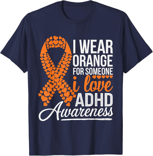 ADHD Awareness Month ADHD Embrace Neurodiversity T-Shirt - T-Shirt | Navy